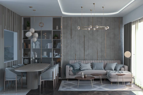 İstanbul'da iki odalı  ve bir salonlu daire  tasarımı