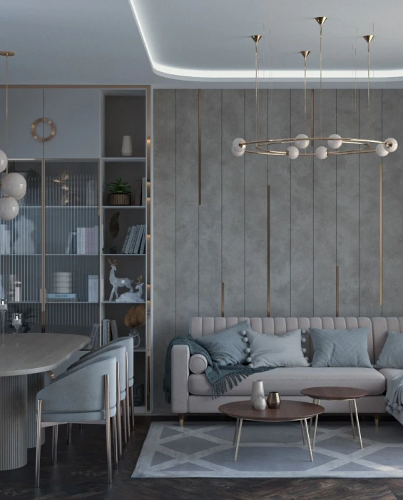 طراحی آپارتمان دو خوابه و یک هال در استانبول